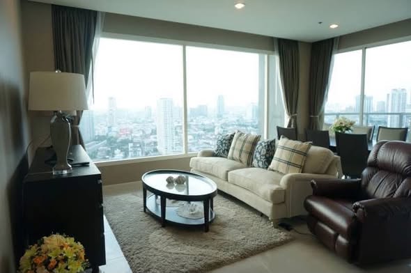 living room and bedroom of Menam Residences Condominium