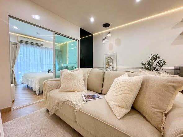 living room and bedroom and room interior of Metro Park Sathorn phase 2/2