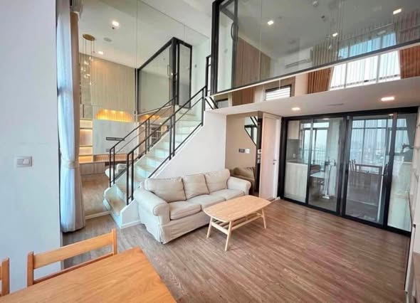 living room and room interior of Modiz Sukhumvit 50 โมดิซ สุขุมวิท 50