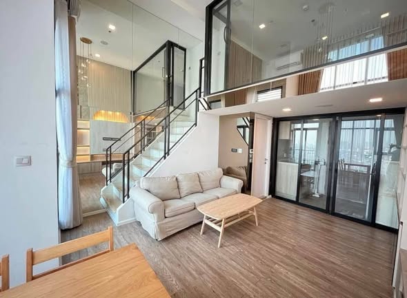 living room and room interior of Modiz Sukhumvit 50 โมดิซ สุขุมวิท 50
