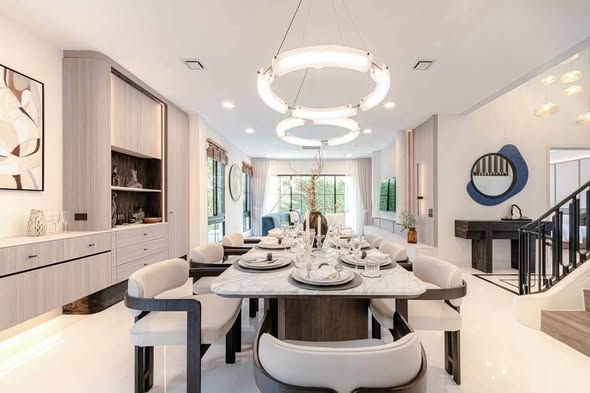 living room and room interior and kitchen of Nantawan Rama 9 – New Krungthepkreetha