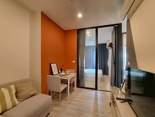 living room and bedroom and room interior of นิช โมโน เมกะ สเปซ บางนา (Niche MONO Mega Space Bang Na)