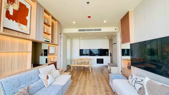 living room of Noble Form Thonglor โนเบิล ฟอร์ม ทองหล่อ