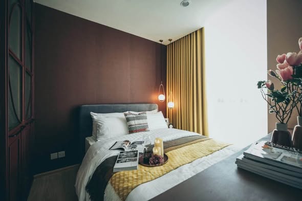bedroom of Noble Revolve Ratchada 2