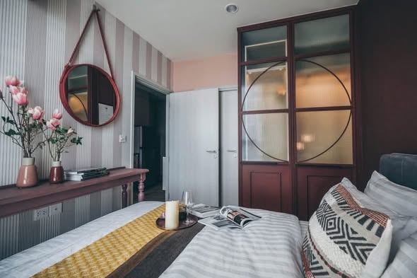 bedroom of Noble Revolve Ratchada 2