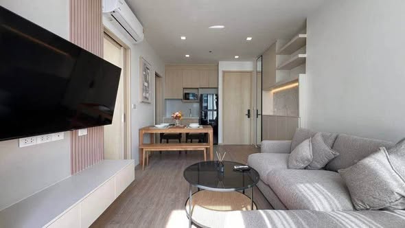 bedroom and living room of Noble State Sukhumvit 39