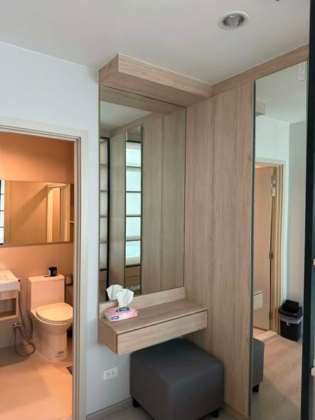 bedroom and room interior and bathroom of NUE Noble Srinakarin Lasalle นิว โนเบิล ศรีนครินทร์ – ลาซาล