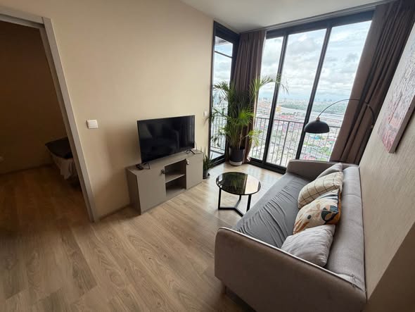 bedroom and living room of Oka Haus