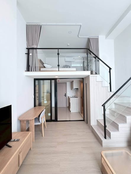 bedroom and living room and room interior of Origin Play Sri Udom Station (Sales gallery) – ออริจิ้น เพลย์ ศรีอุดม สเตชั่น (สำนักงานขาย)
