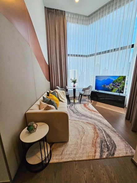bedroom and living room of Park Origin Chula-Sam Yan
