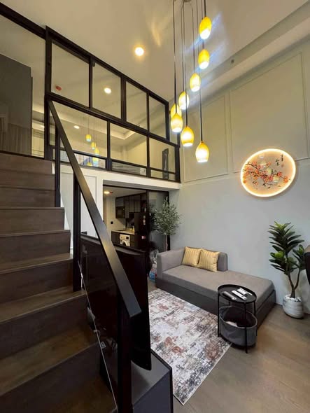 living room of Park Origin Chula-Sam Yan