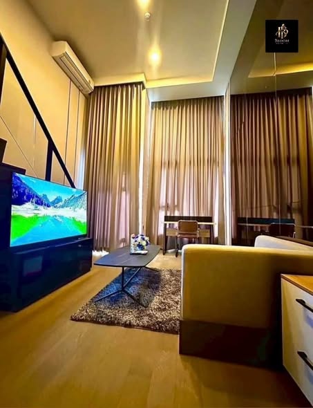living room of Park Origin Chula-Sam Yan