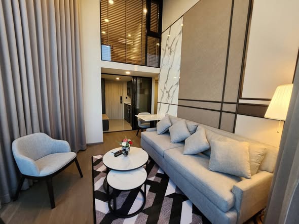 living room of Park Origin Chula-Sam Yan
