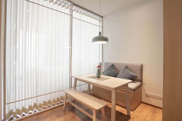 room interior and bathroom of Park Origin Phrom Phong