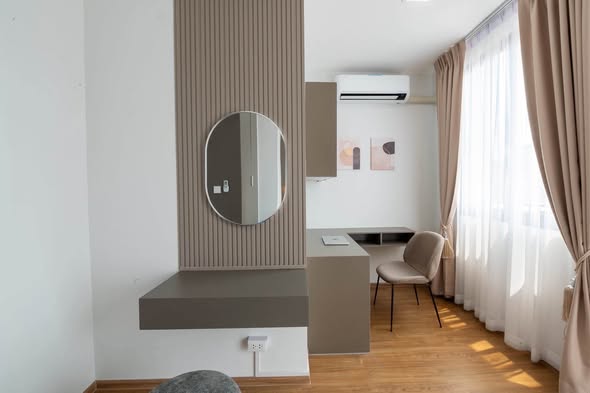 bedroom and room interior and bathroom of Pleno Sukhumvit-Bangna 2