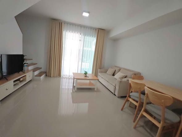 living room and bedroom of พลีโน่ สุขุมวิท-บางนา Pleno Sukhumvit-Bangna