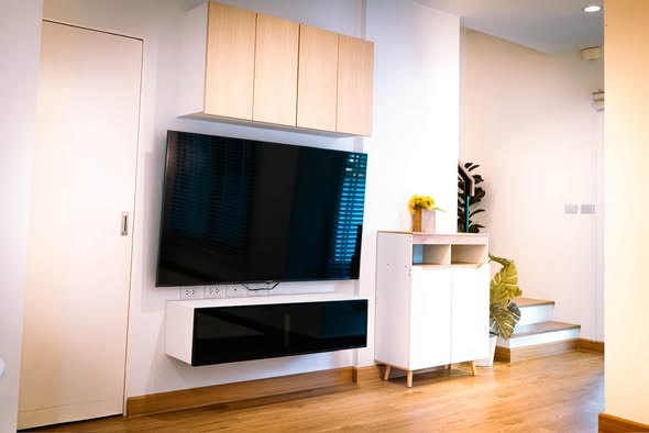 living room and room interior of พลีโน่ สุขุมวิท-บางนา Pleno Sukhumvit-Bangna