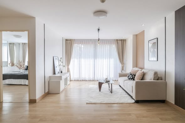 living room and bedroom and room interior of Prima Srinagarindra Condo