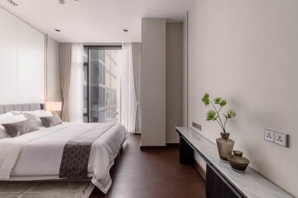 bedroom of Q1 Sukhumvit Condo by Q House