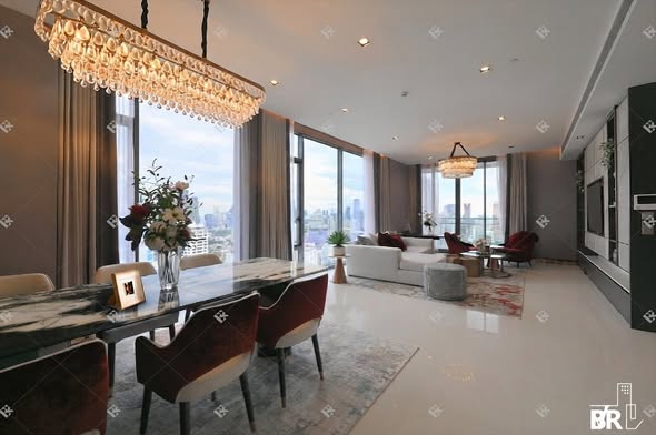 living room of Q1 Sukhumvit Condo by Q House
