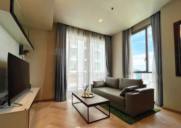 bedroom and living room of Quattro by Sansiri