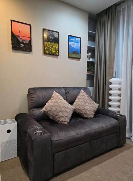 living room and bedroom of Quinn Ratchada 17