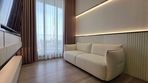 bedroom and living room of Rhythm Charoenkrung Pavillion