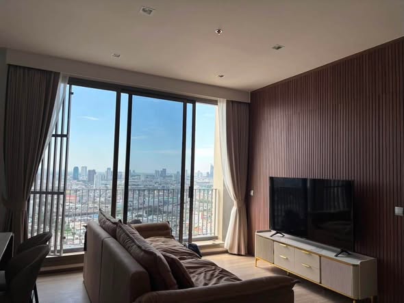 living room and bedroom of Rhythm Charoenkrung Pavillion