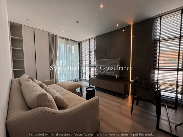 living room and bedroom of Rhythm Ekkamai Estate