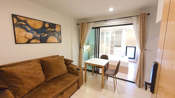bedroom and living room of Rise Rama 9
