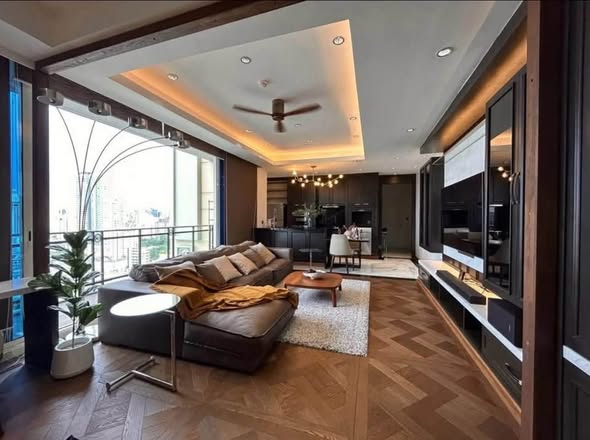 bedroom and living room of Royce Private Residences