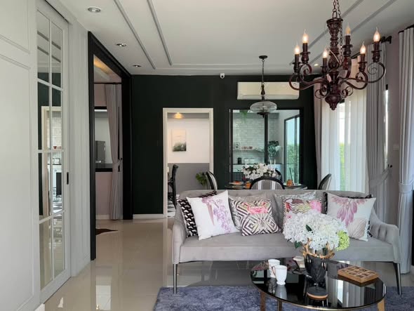 living room and bedroom and room interior of S Gate Town Ratchaphruek – 345