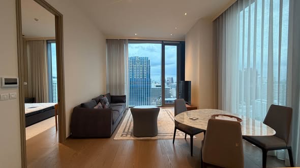 bedroom and room interior of SCOPE Langsuan