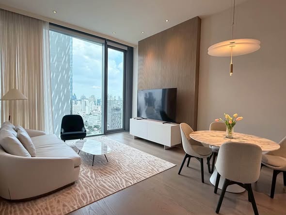 living room and bedroom of SCOPE Langsuan