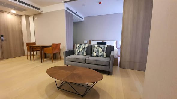 bedroom and living room of Siamese Exclusive Queens ไซมีส เอ็กซ์คลูซีฟ ควีนส์
