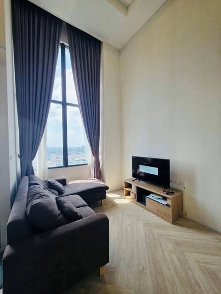living room and bedroom of Siamese Sukhumvit 48 ไซมิส สุขุมวิท 48