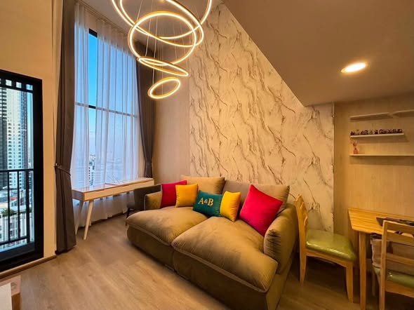 bedroom and living room of SOHO​ BANGKOK​ RATCHADA​