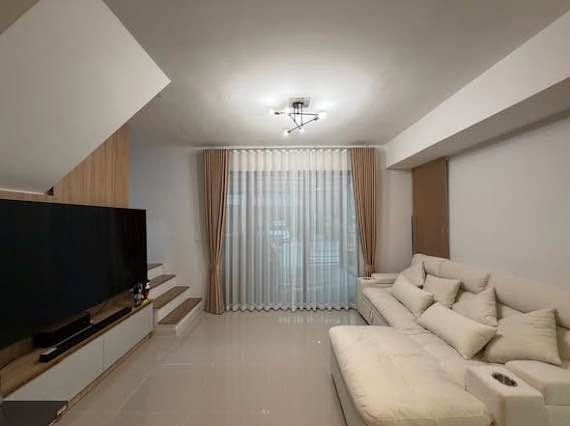 living room and bedroom of SPACE Townhome