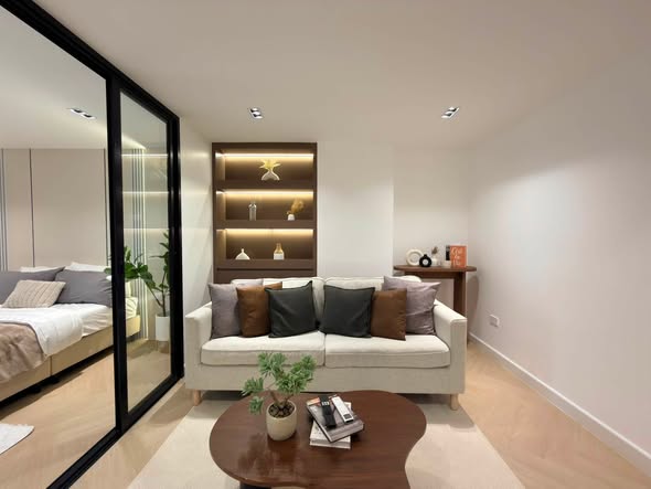 living room and bedroom and room interior of Sritana Condominium 2