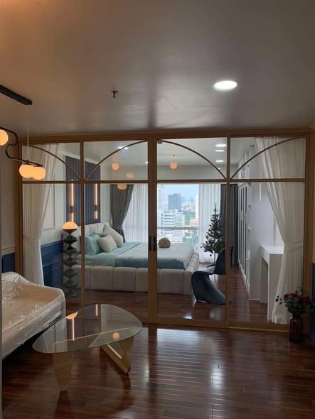 living room and bedroom and room interior of Sukhumvit Suite