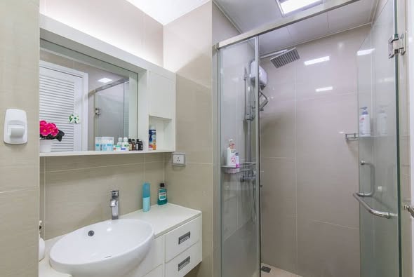 room interior and bathroom of TC-Green Condominium