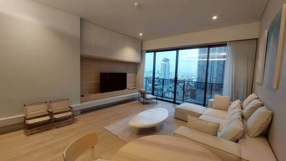 living room and bedroom of Tela Thonglor
