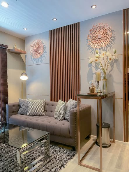living room and bathroom of The Address Sathorn