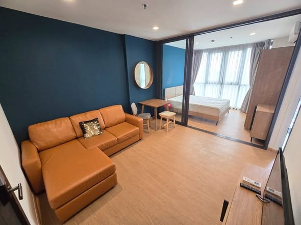 living room and bedroom of THE BASE Garden Rama 9