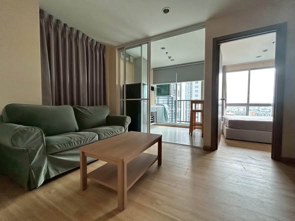 living room and bedroom of THE BASE Sukhumvit 77