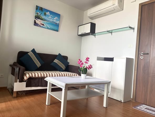 living room and bedroom of THE BASE Sukhumvit 77