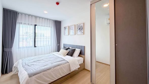 bedroom and room interior of The Belgravia @ Ratchada 17