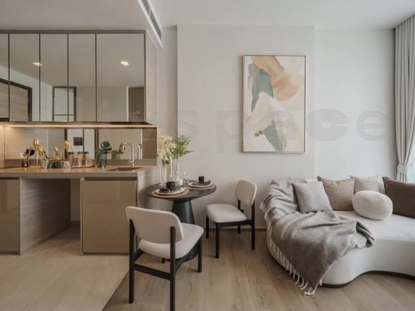 bedroom and living room of The Crest Park Residences