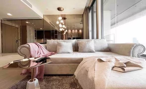 living room and bedroom of THE ESSE ASOKE