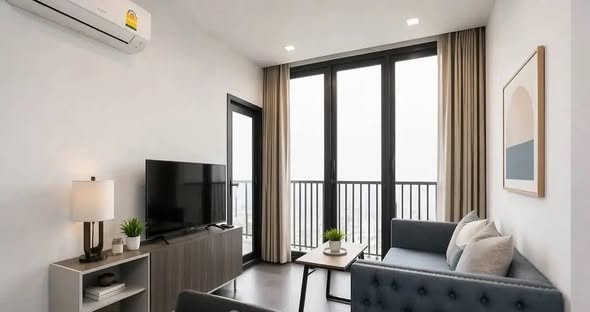 living room of THE LINE Asoke-Ratchada